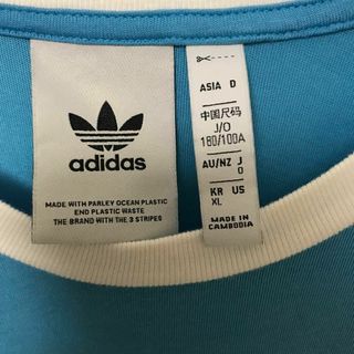半分の値段販売 - adidas トレフォイルロゴ リンガーTシャツ あい