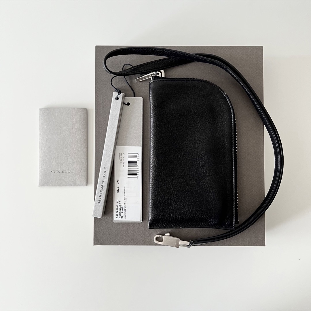 Rick Owens(リックオウエンス)の新品　21FW RICK OWENS NECK WALLET  レザー　財布 メンズのファッション小物(長財布)の商品写真