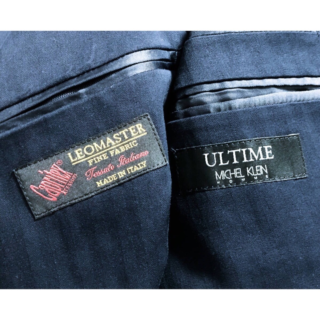 MK MICHEL KLEIN homme(エムケーミッシェルクランオム)の《ミッシェルクラン》新品 伊製生地 ヘリンボーン柄 6Bスーツ 46(W80) メンズのスーツ(セットアップ)の商品写真