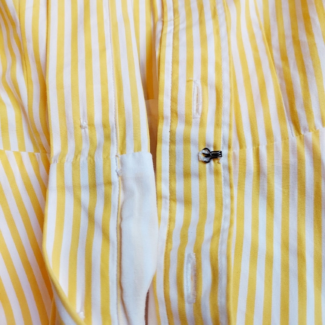 Ralph Lauren(ラルフローレン)のラルフローレン　シャツワンピース　ストライプ　ポニー刺繍　ロゴ入りベルト付　６M レディースのワンピース(ロングワンピース/マキシワンピース)の商品写真