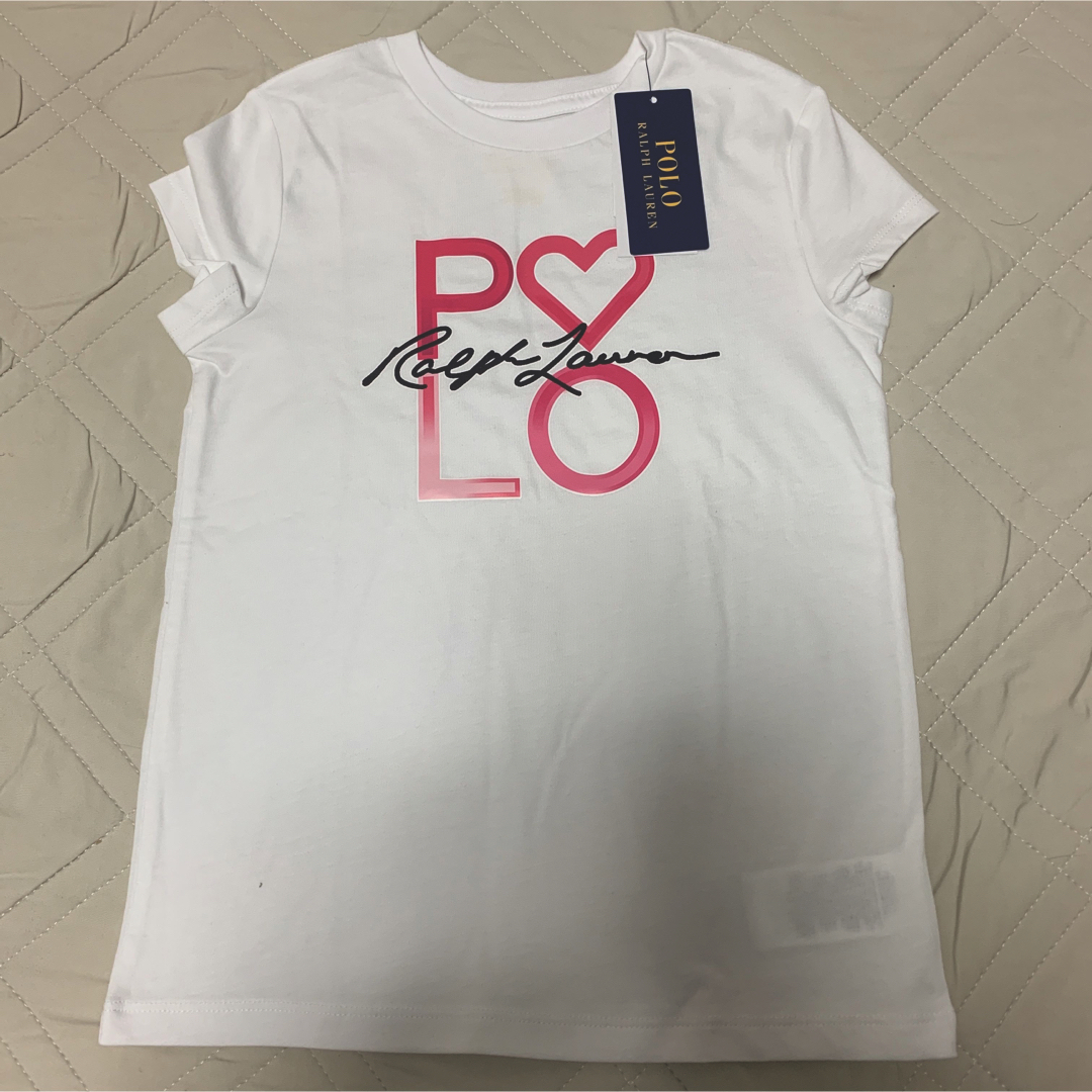 ★新品★ ラルフローレン Tシャツ 女の子 ロゴ 130 国内百貨店購入品