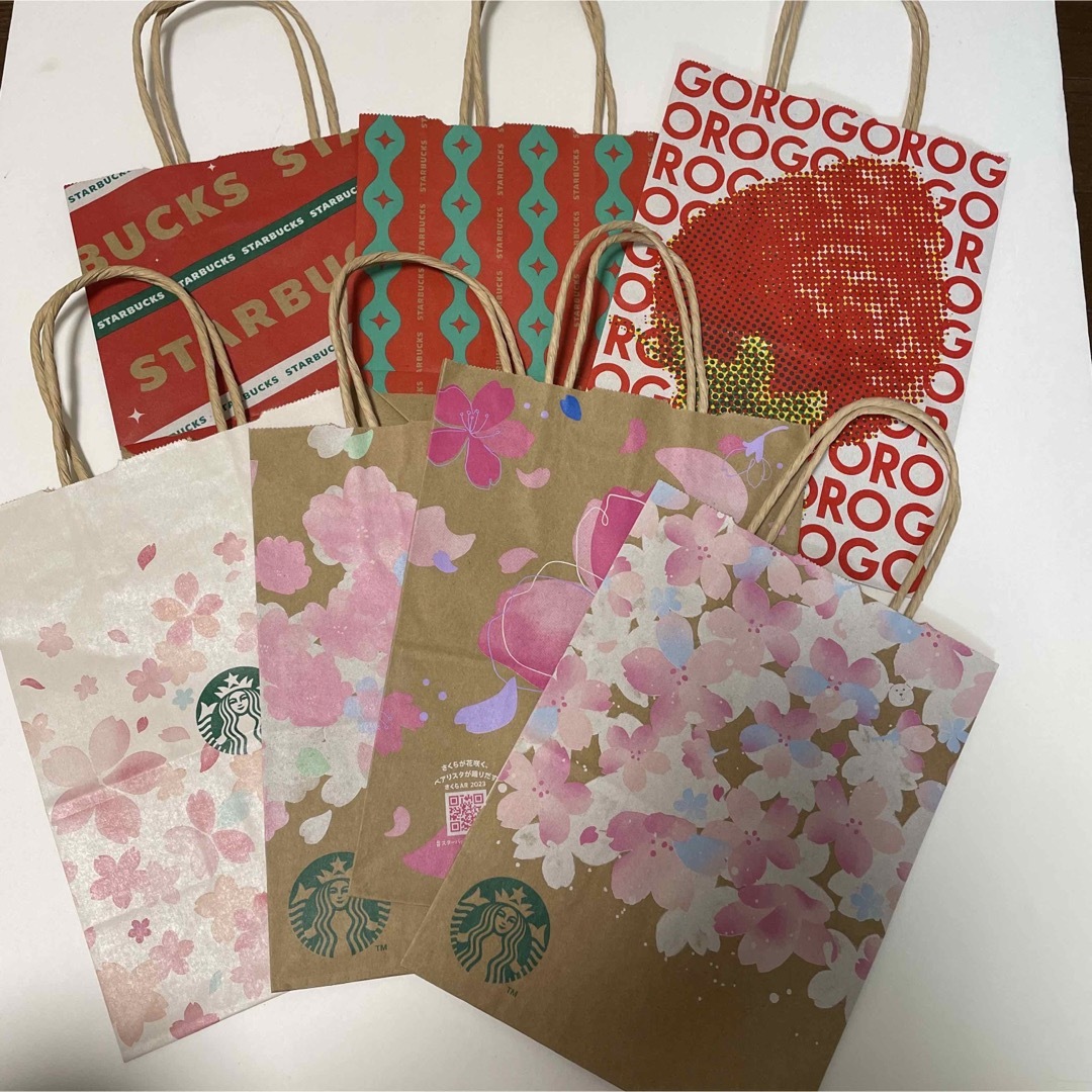スターバックス 期間限定 ショッパーセット 7枚 さくら 桜 ストロベリー 苺 | フリマアプリ ラクマ