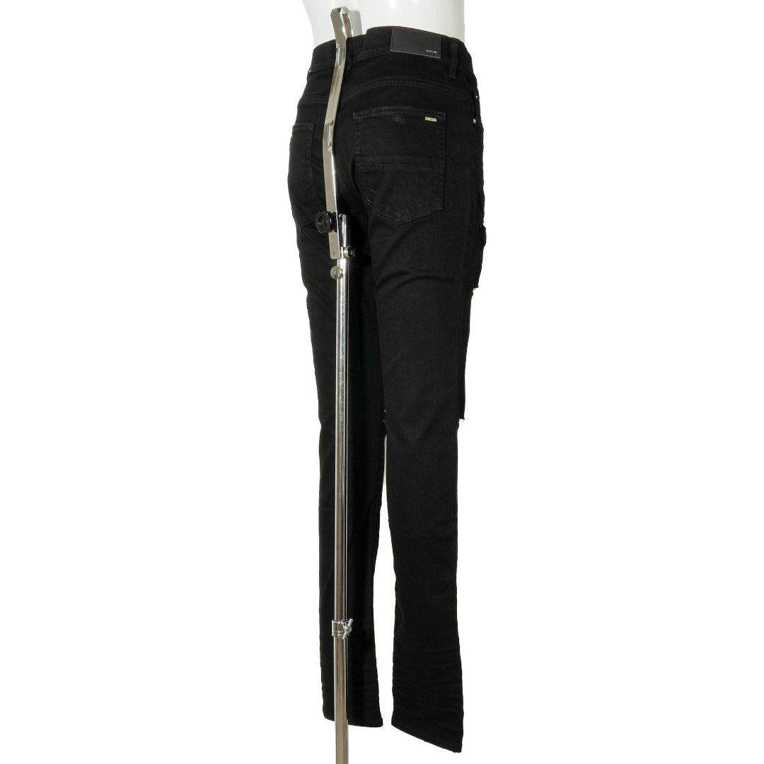 新品 AMIRI クラッシュ加工 ブラックデニムパンツ