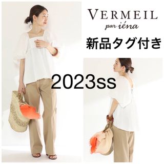 ヴェルメイユパーイエナ(VERMEIL par iena)のタグ付き◇VERMEILparienaコットンリップルボリュームスリーブブラウス(シャツ/ブラウス(半袖/袖なし))