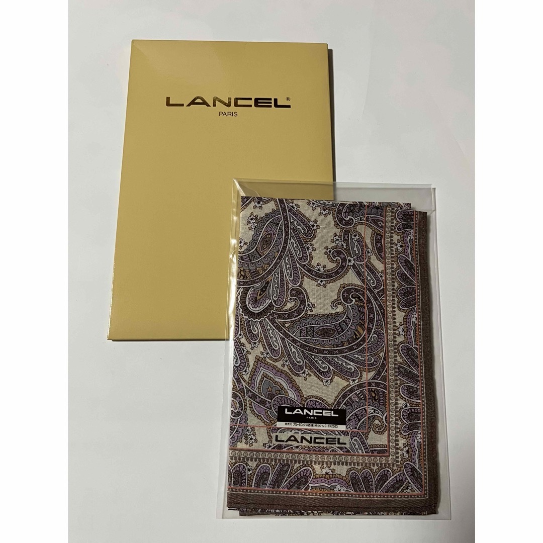 LANCEL(ランセル)のブルーミング中西　ハンカチ3枚　ランセル　ウンガロ他　おまけの訳ありレノマ メンズのファッション小物(ハンカチ/ポケットチーフ)の商品写真