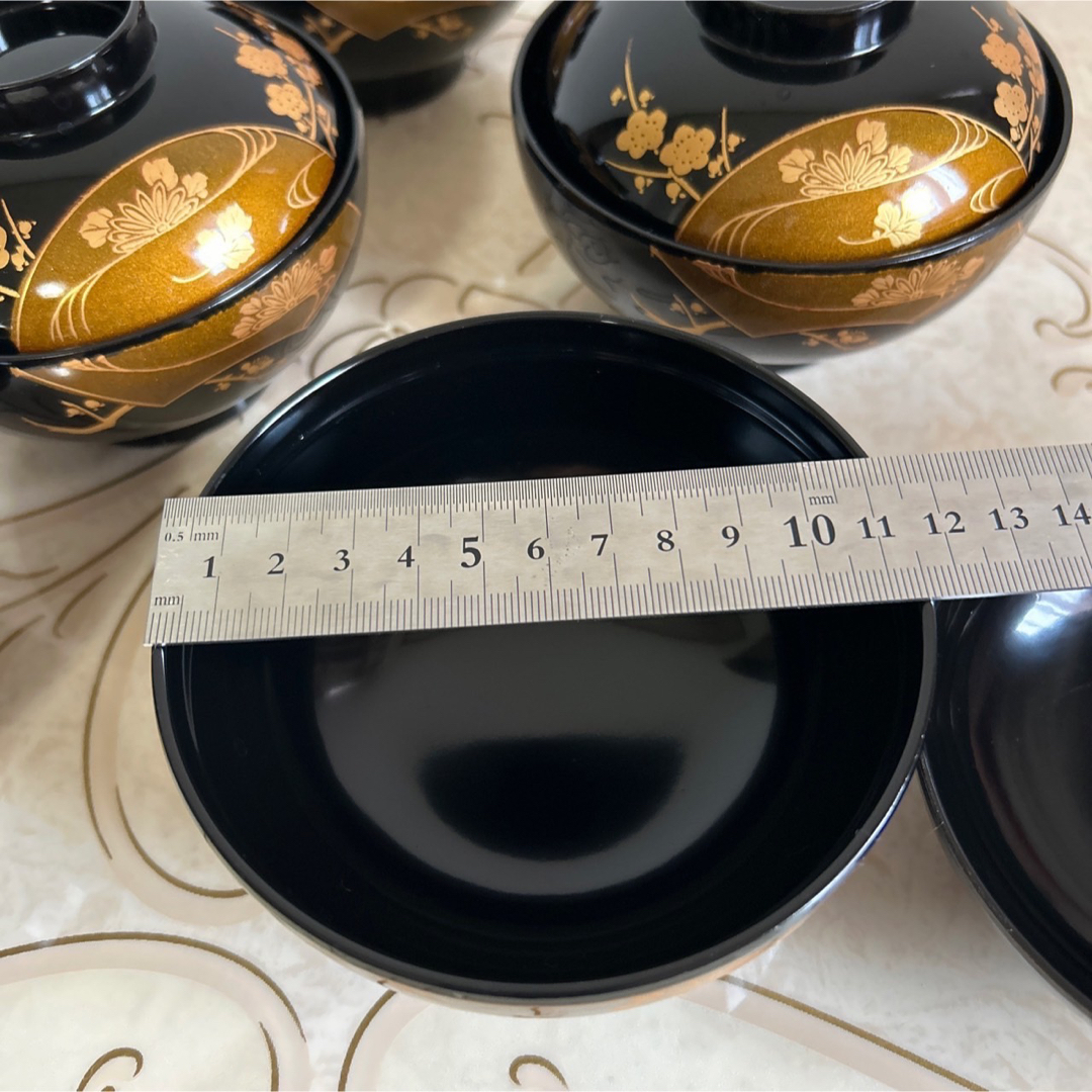 本金蒔絵 吸物椀 高台椀 松竹梅 漆塗り 5客 未使用 | mdh.com.sa