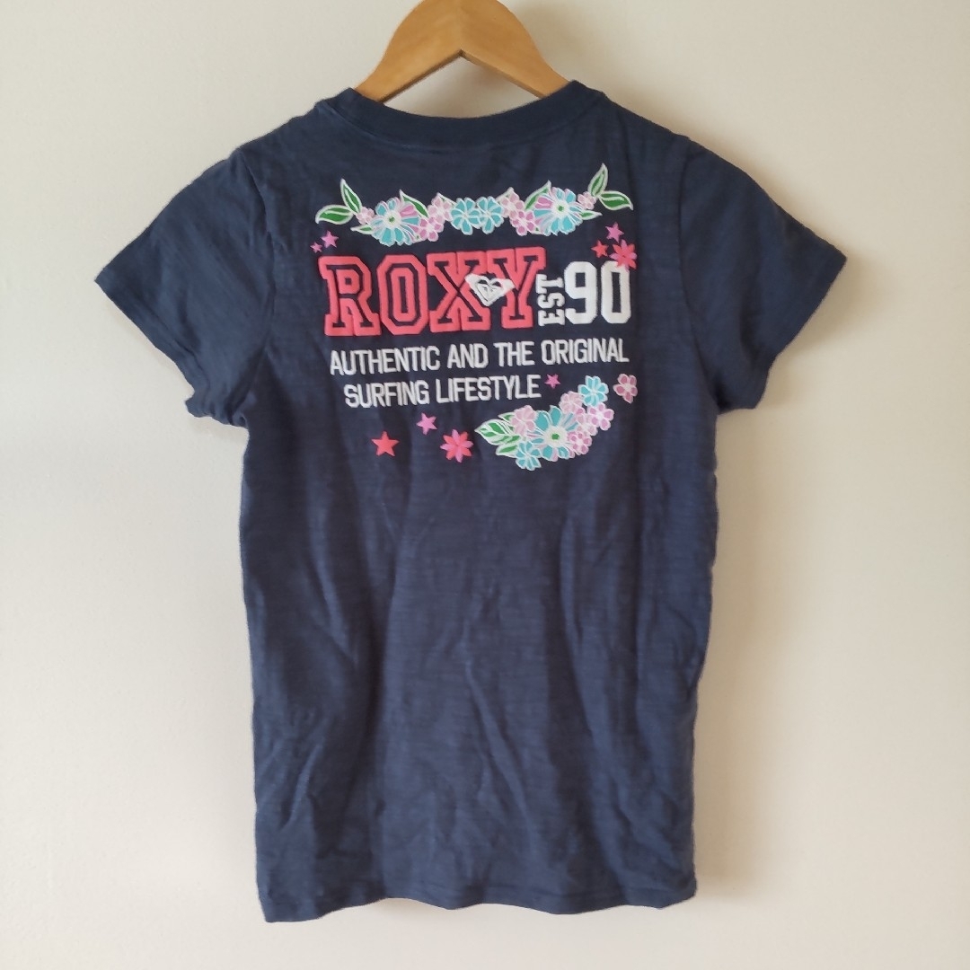 Roxy(ロキシー)のROXY ロキシー Tシャツ ネイビー Mサイズ レディースのトップス(Tシャツ(半袖/袖なし))の商品写真