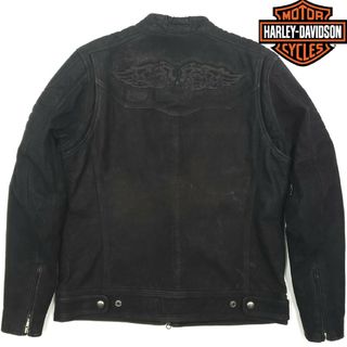 ハーレーダビッドソン(Harley Davidson)の限定品！スカル刺繍◆HARLEY-DAVIDSON◆水牛革ライダース 670(ライダースジャケット)