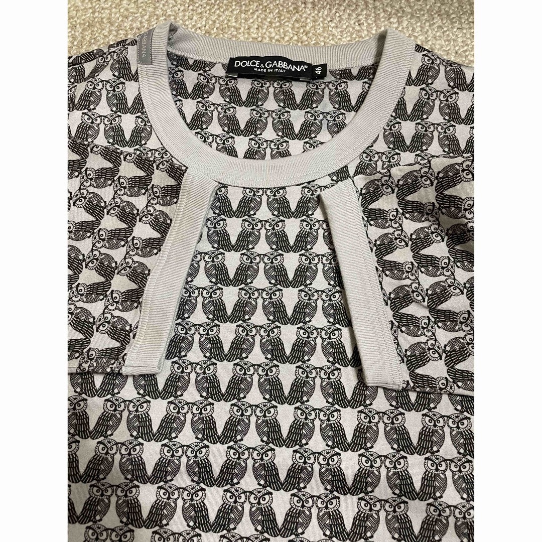 【未使用】DOLCE&GABBANA 総柄Tシャツ グレー サイズ46