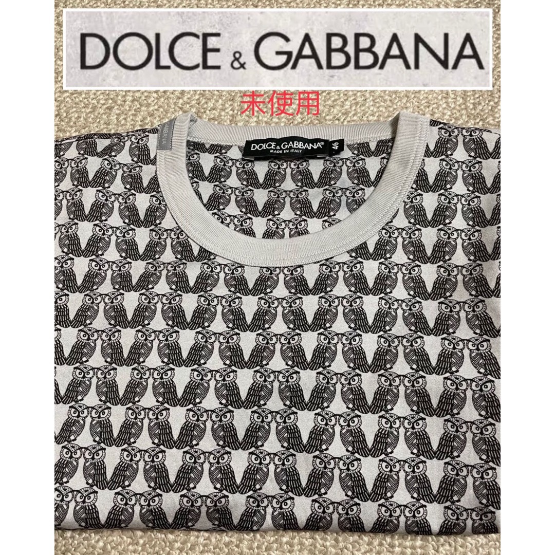 【未使用】DOLCE&GABBANA 総柄Tシャツ グレー サイズ46 | フリマアプリ ラクマ