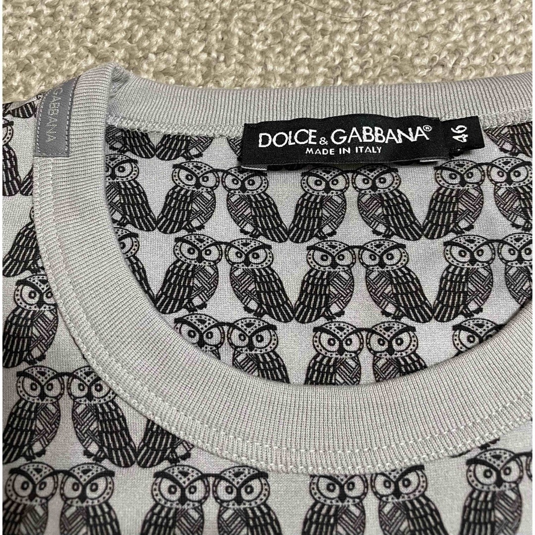 【未使用】DOLCE&GABBANA 総柄Tシャツ グレー サイズ46