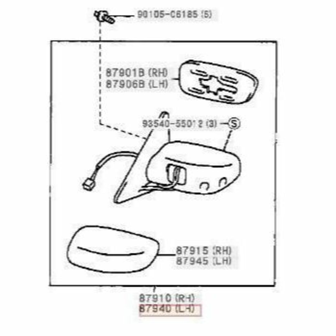 トヨタ 純正 アルテッツア サイドミラー 左 GRAY ME 1D2 | フリマアプリ ラクマ