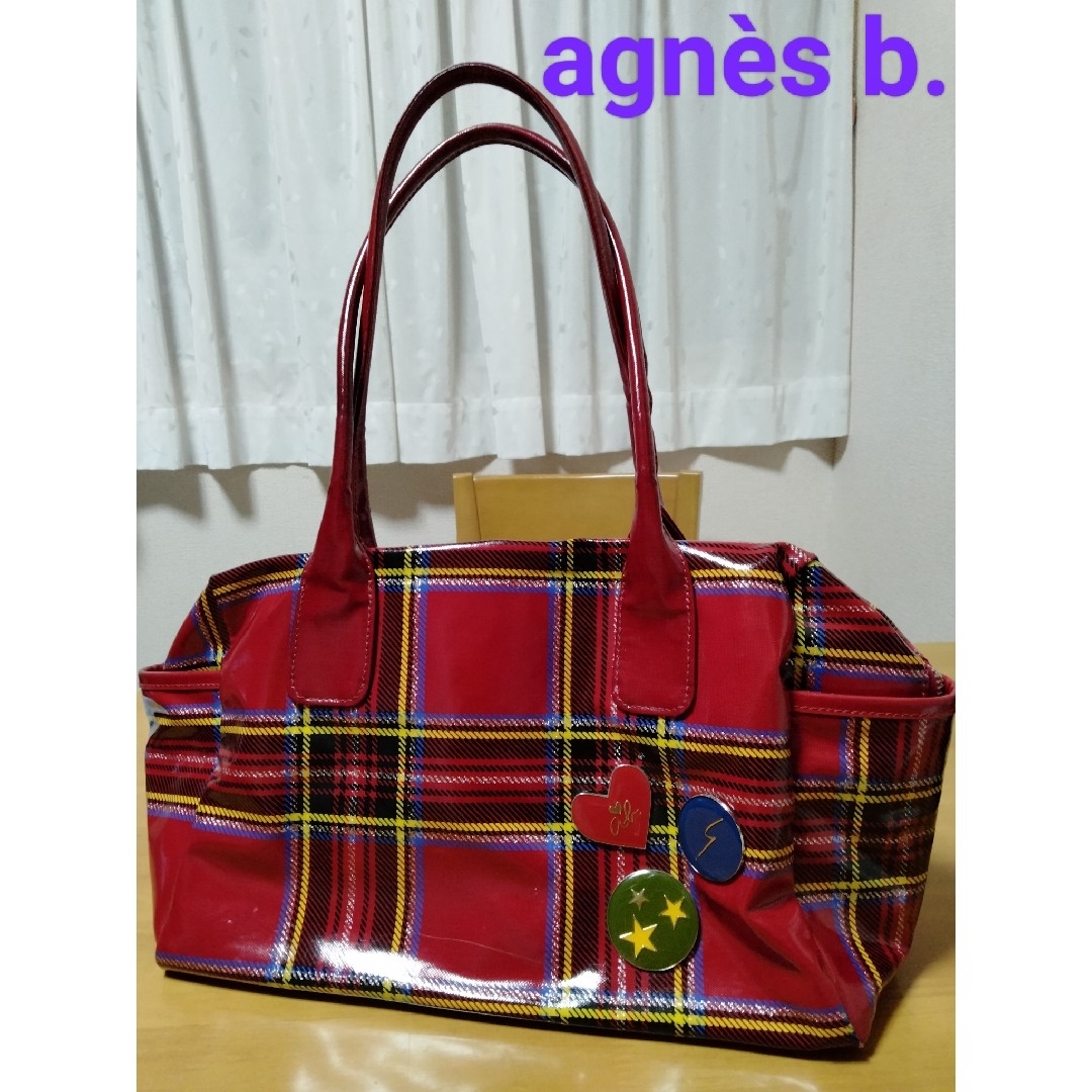 agnes b.(アニエスベー)の【№２４３】agnès b.アニエスベー　タータンチェック　エナメルバック レディースのバッグ(ショルダーバッグ)の商品写真
