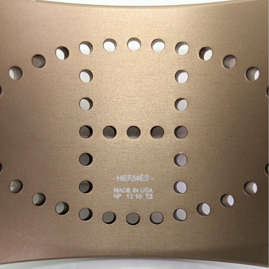 エルメス HERMES エブリン バングル カフ ブレスレット グレ