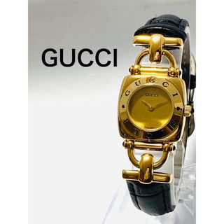 グッチ(Gucci)の美品！　GUCCI グッチ　電池&ベルト新品　レディース腕時計(腕時計)