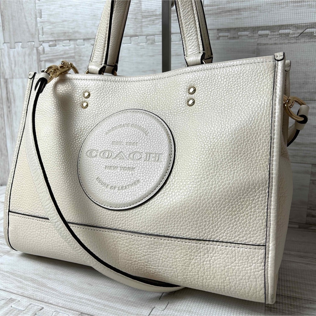 美品 COACH コーチ ✨ 2way ショルダーバッグ レザー 斜めがけ 白 ...