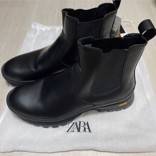 ZARA - 【新品】ZARA VIBRAM レザーチェルシーアンクルブーツ 43サイズ