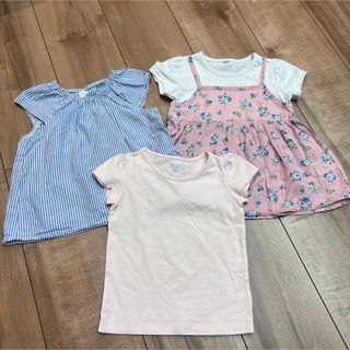 エイチアンドエム(H&M)の西松屋　H&M エイチアンドエム　半袖　Tシャツ　女の子　キッズ　80cmセット(Ｔシャツ)