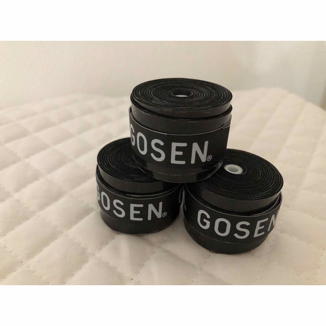 GOSEN テニスグリップテープ 黒3個白3個