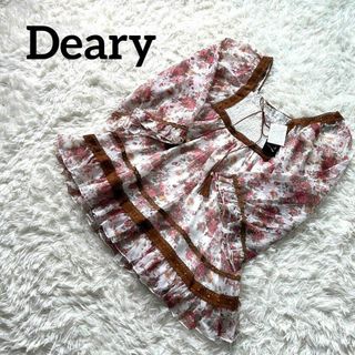 ユメテンボウ(夢展望)の新品　夢展望　Deary チュニック　トップス　かわいい　ピンク　フリル(シャツ/ブラウス(長袖/七分))