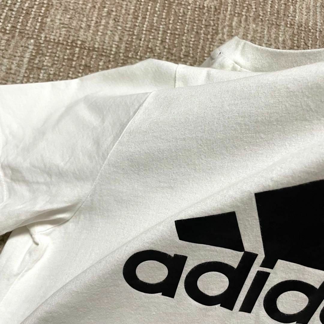 adidas(アディダス)のa16 adidas 半袖 Tシャツ トップス 白 プリントロゴ黒 キッズ/ベビー/マタニティのキッズ服男の子用(90cm~)(Tシャツ/カットソー)の商品写真