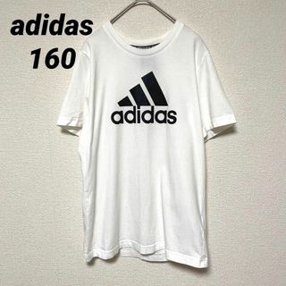 アディダス(adidas)のa16 adidas 半袖 Tシャツ トップス 白 プリントロゴ黒(Tシャツ/カットソー)