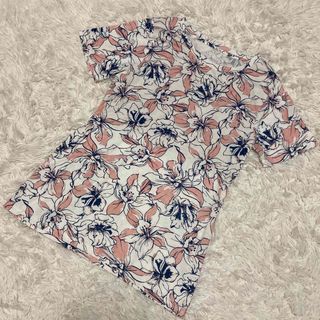 カットソー Tシャツ ハイビスカス XLサイズ 花柄(Tシャツ(半袖/袖なし))