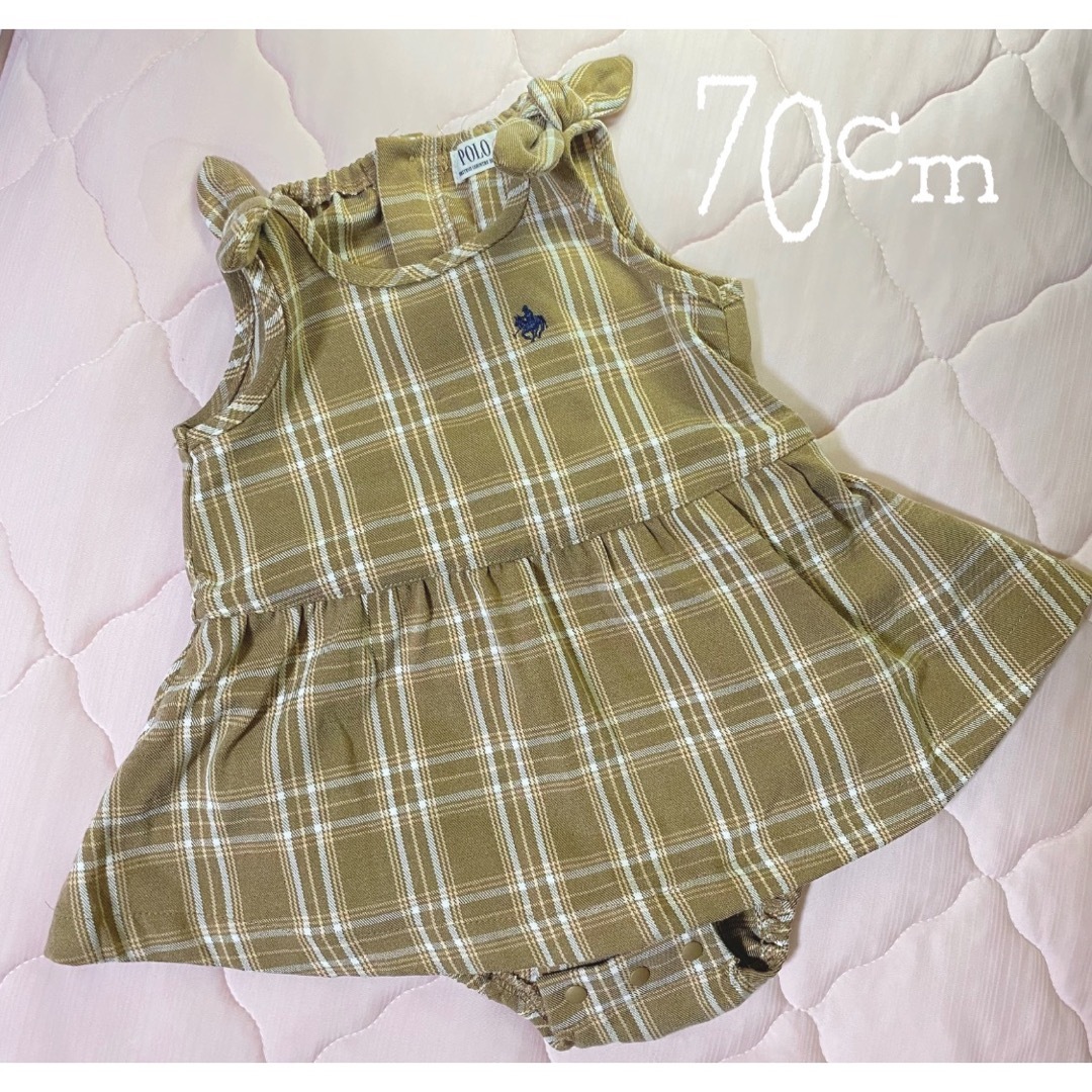 70cm 1歳 2歳 ワンピース polo バースデイ チェック 女の子 夏 | フリマアプリ ラクマ