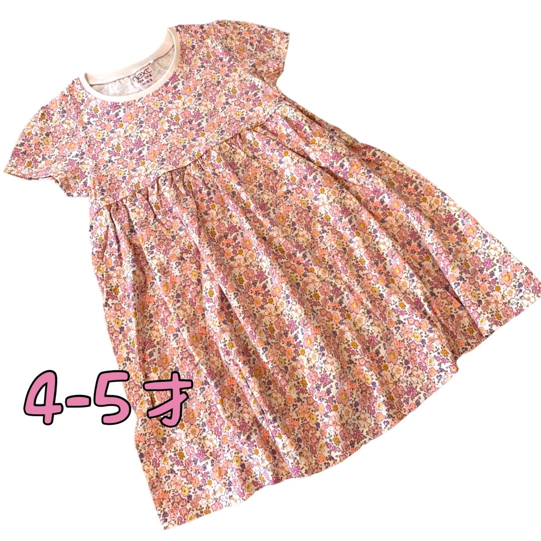 NEXT(ネクスト)の●未使用●4-5才　ピンク　小花柄　ワンピース キッズ/ベビー/マタニティのキッズ服女の子用(90cm~)(ワンピース)の商品写真