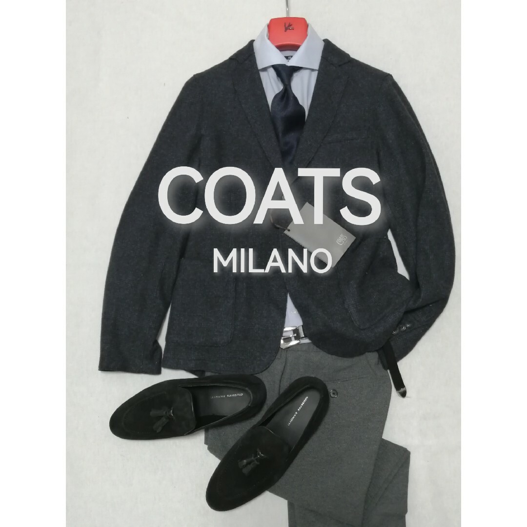 ★新品・メンズ★【COATS Milano】テーラードジャケット　48　紺