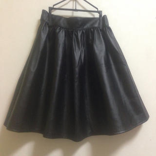 送料込 黒 レザースカート(ミニスカート)