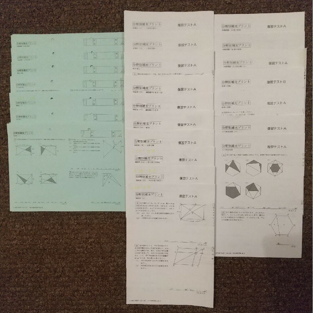 SAPIX/6年/算数/分野別補充プリント/図形/解答解説プリント SAPIX/6年/算数/分野別補充プリント/図形/解答解説プリント