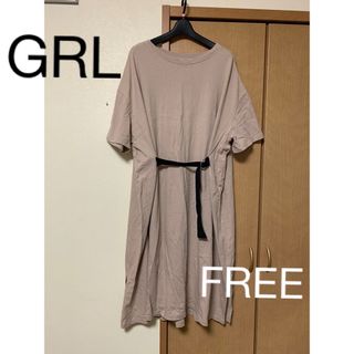 グレイル(GRL)のGRLグレイル　半袖Tシャツワンピース　マキシ　FREE(ひざ丈ワンピース)