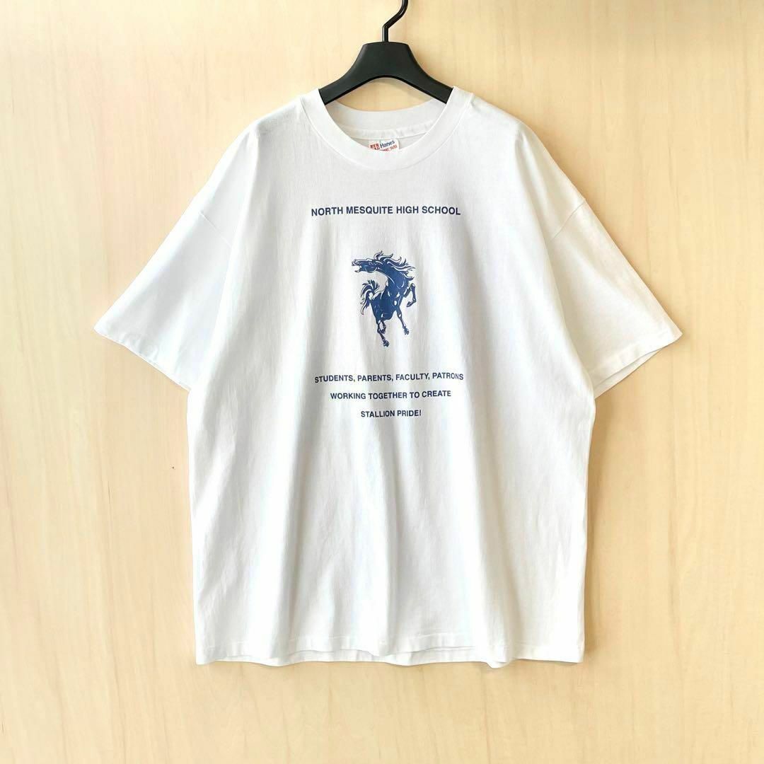 希少 80s ビンテージ USA製 ヘインズ 両面プリント Tシャツ