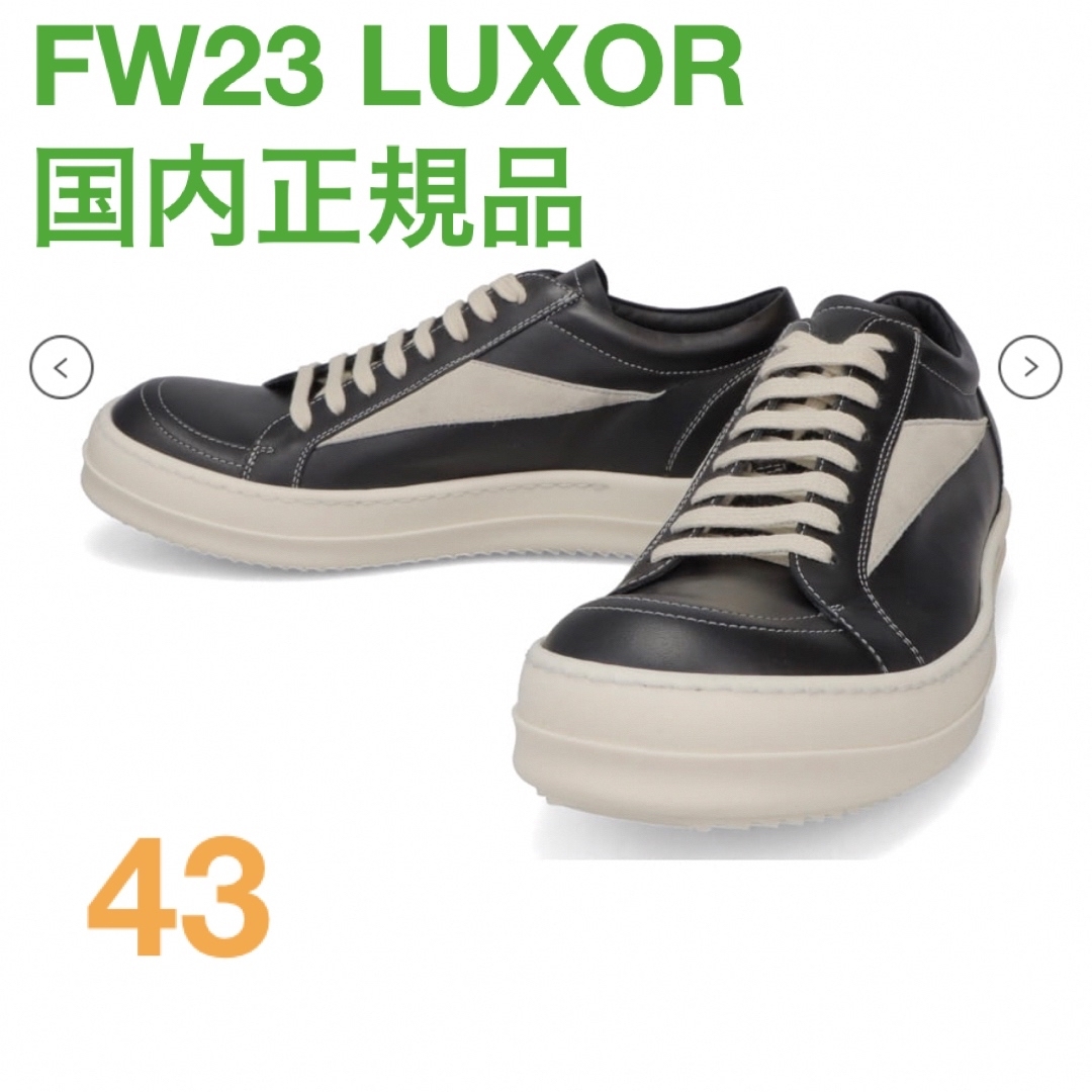 RICK OWENS FW23 LUXOR VINTAGE SNEAKS 43裏地表地