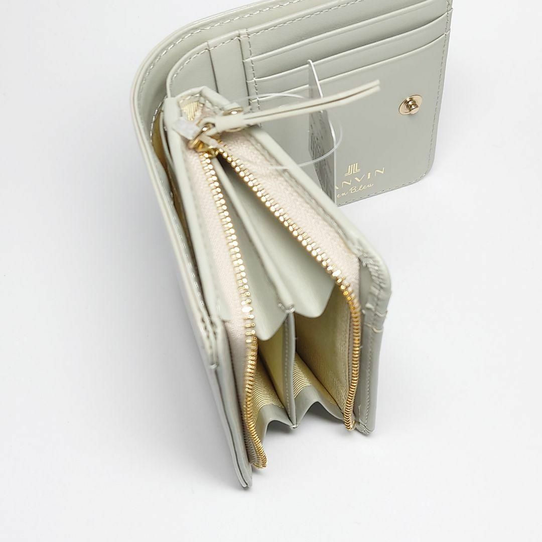 LANVIN en Bleu(ランバンオンブルー)の【新品タグ付き】ランバンオンブルー 二つ折り財布レヴール ベージュ レディースのファッション小物(財布)の商品写真