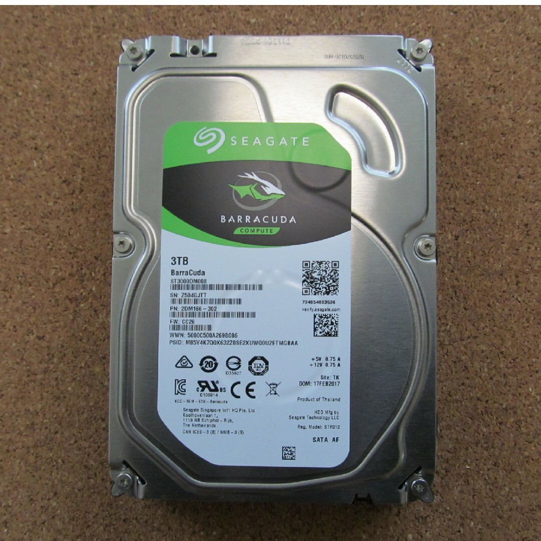 Seagate 3TB HDD  動作確認済