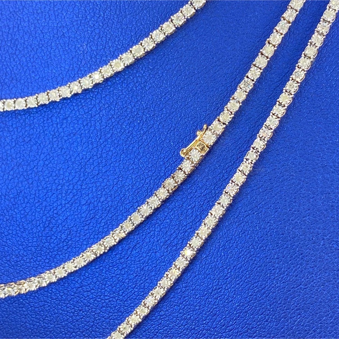 10k yellow gold tennis chain メンズのアクセサリー(ネックレス)の商品写真