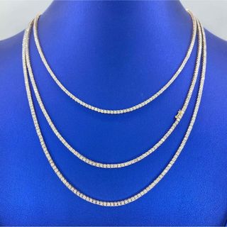 10k yellow gold tennis chain(ネックレス)