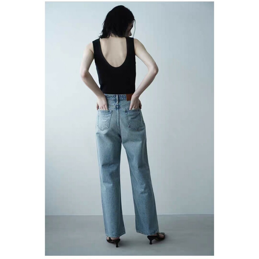 CLANE(クラネ)の新品　CLANE SECOND DENIM PANTS　アイスブルー　サイズ2 レディースのパンツ(デニム/ジーンズ)の商品写真