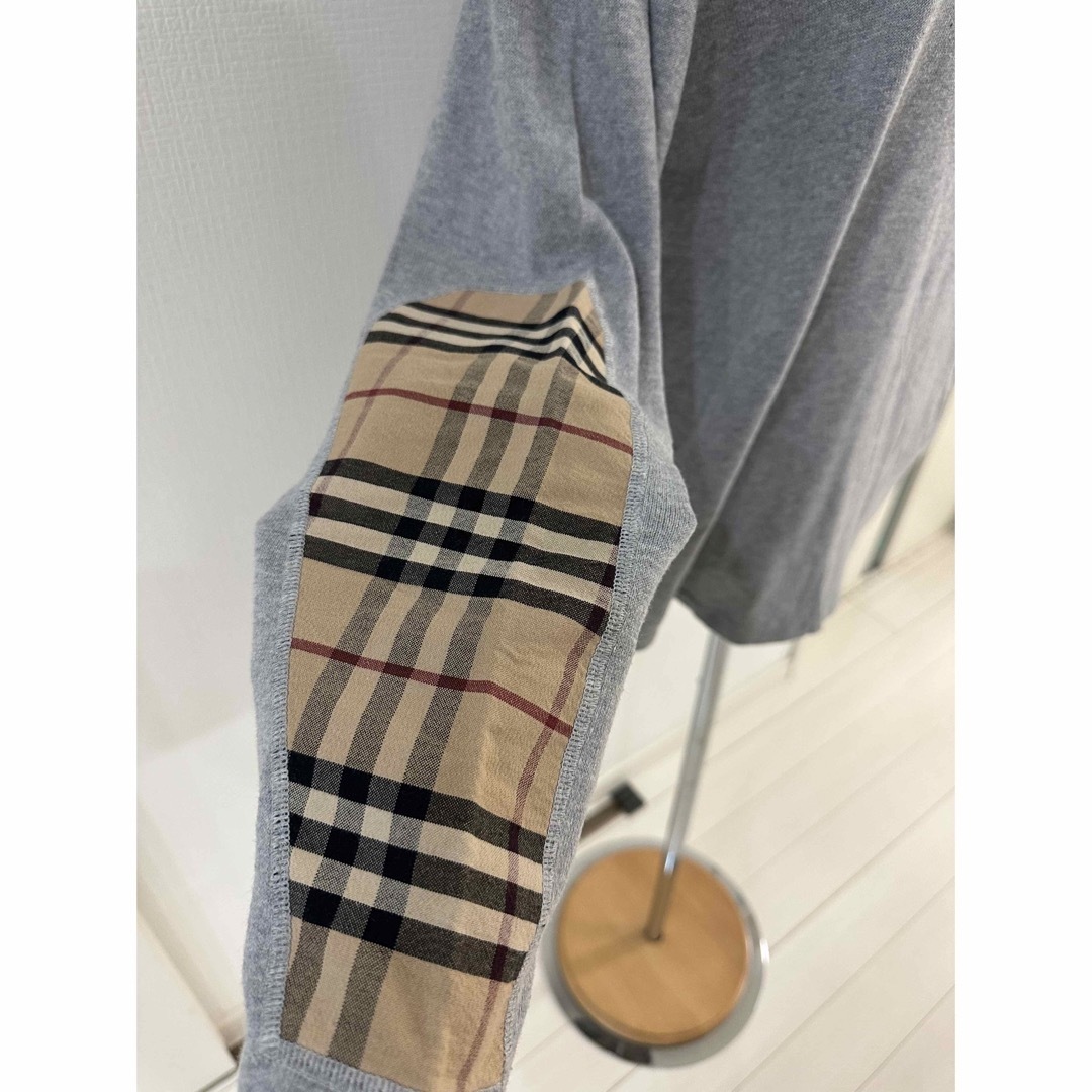 BURBERRY(バーバリー)のBURBERRY ニット メンズ バーバリー トップス 長袖 グレー  メンズのトップス(ニット/セーター)の商品写真