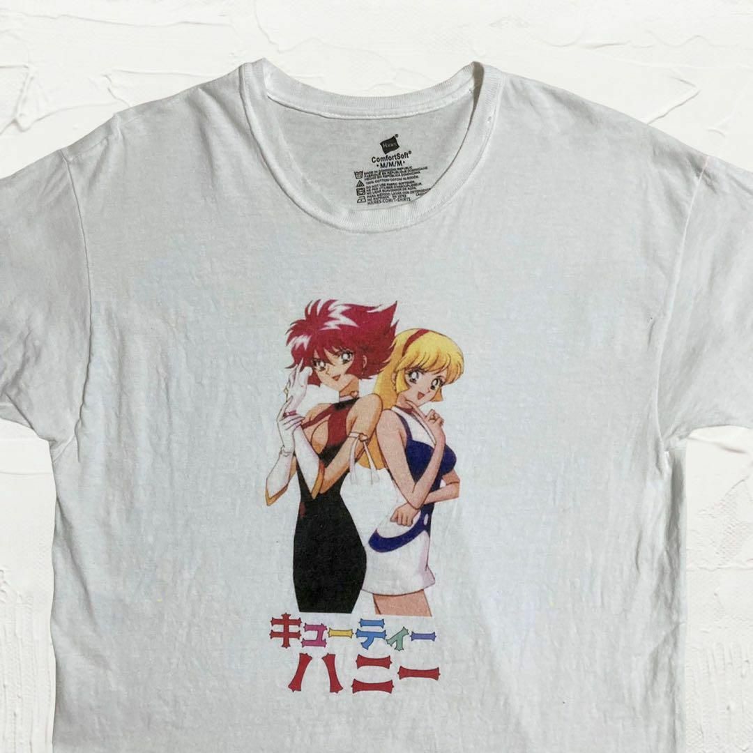 Hanes - MQC Tシャツ ビンテージ 古着 白 キューティーハニー Hanes - MQC Tシャツ ビンテージ 古着 白 キューティーハニー