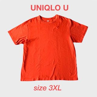 ユニクロ(UNIQLO)の【送料込】UNIQLO U ユニクロユー Tシャツ 半袖 オレンジ(Tシャツ/カットソー(半袖/袖なし))