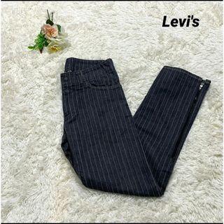 リーバイス(Levi's)の美品　Levi's ストライプパンツ　足首ジッパー　32サイズ(デニム/ジーンズ)