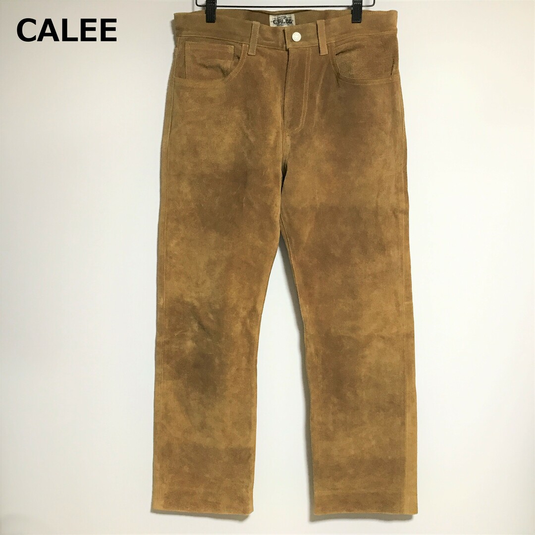 パンツCALEE 18AW レザーパンツ キャリー スエード カウレザー