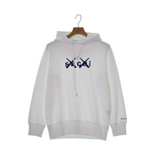 サカイ(sacai)のsacai サカイ パーカー 0(XS位) 白 【古着】【中古】(パーカー)