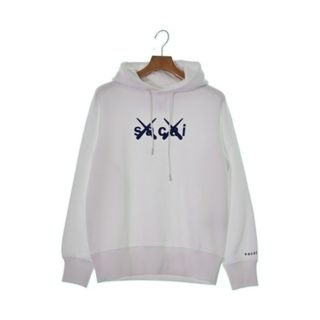 サカイ(sacai)のsacai サカイ パーカー 0(XS位) 白 【古着】【中古】(パーカー)