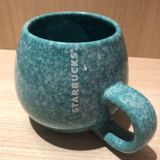 スターバックス(Starbucks)の海外スタバ★ターコイズブルー★タイル調★マグカップ(グラス/カップ)