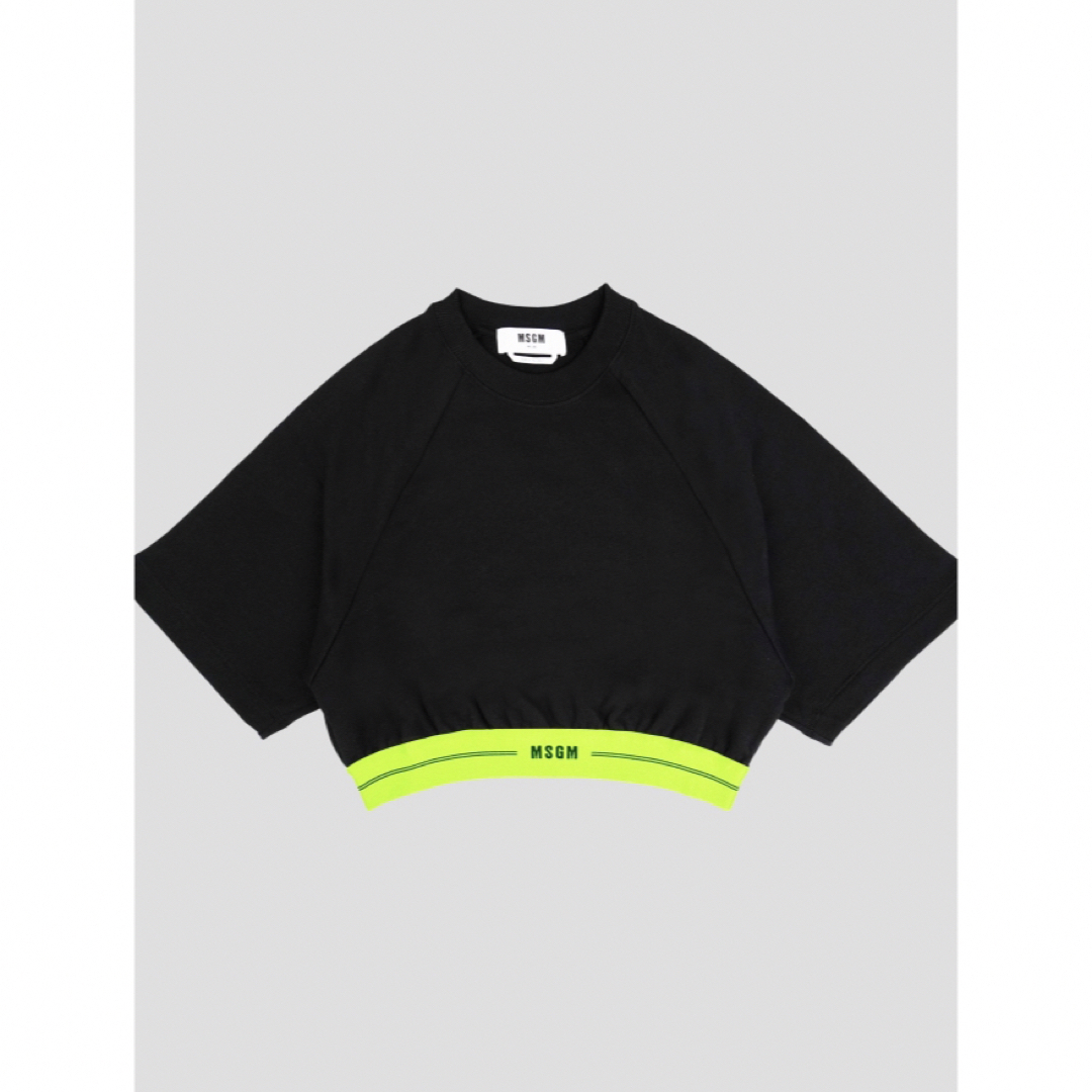 MSGM(エムエスジイエム)の値下げ！MSGM ジャガードロゴ クロップドTシャツ レディースのトップス(Tシャツ(半袖/袖なし))の商品写真