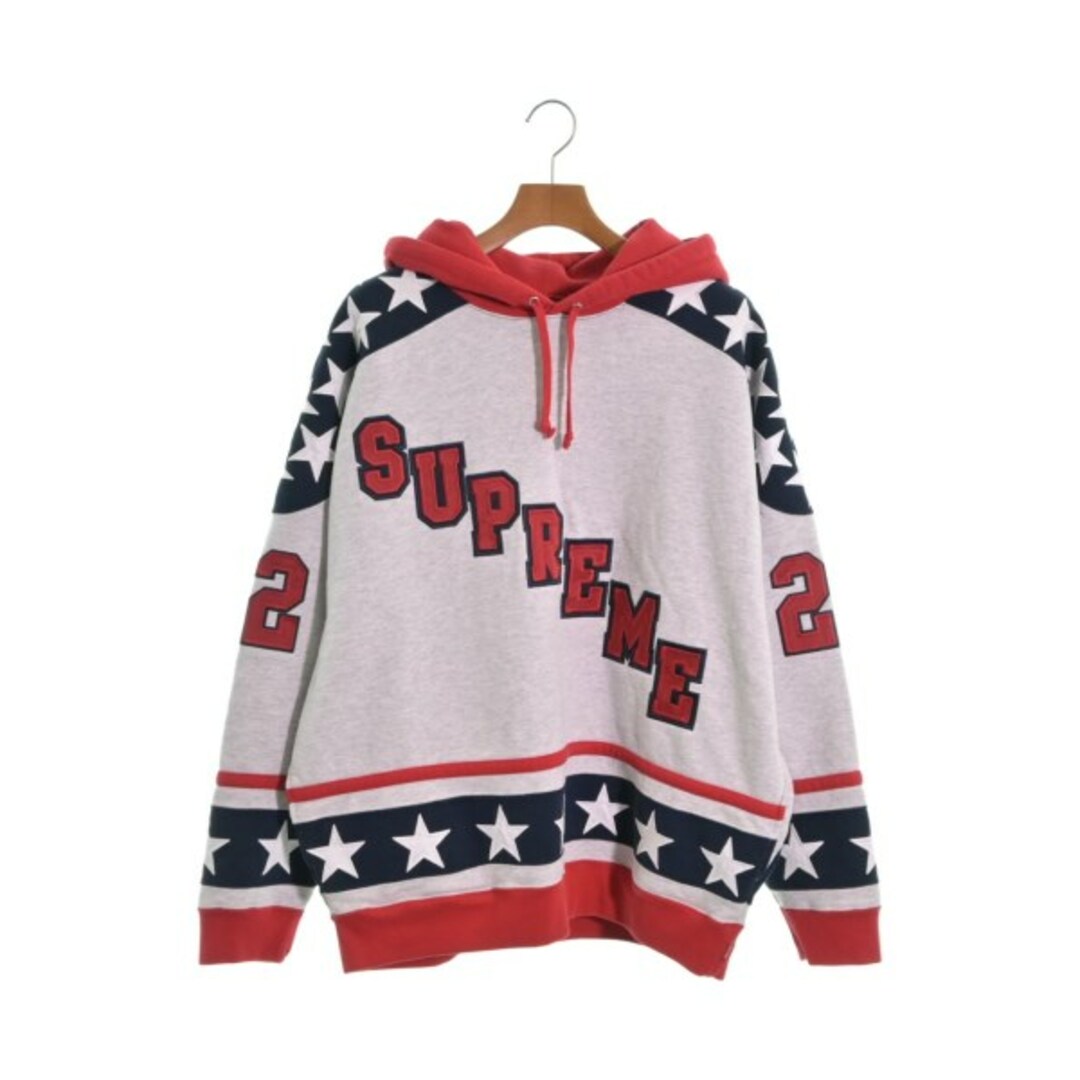 Supreme - Supreme シュプリーム パーカー L ライトグレーx赤x紺等